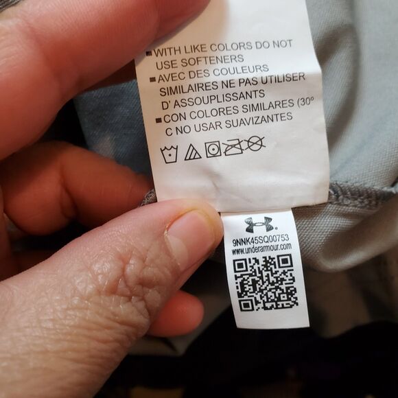 Under Armour Heat Gear Gray  BASEBALL Embroidered Print Polo Shirt Size Large - Picture 7 of 7